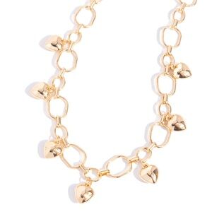 Gold Heart Charm Necklace